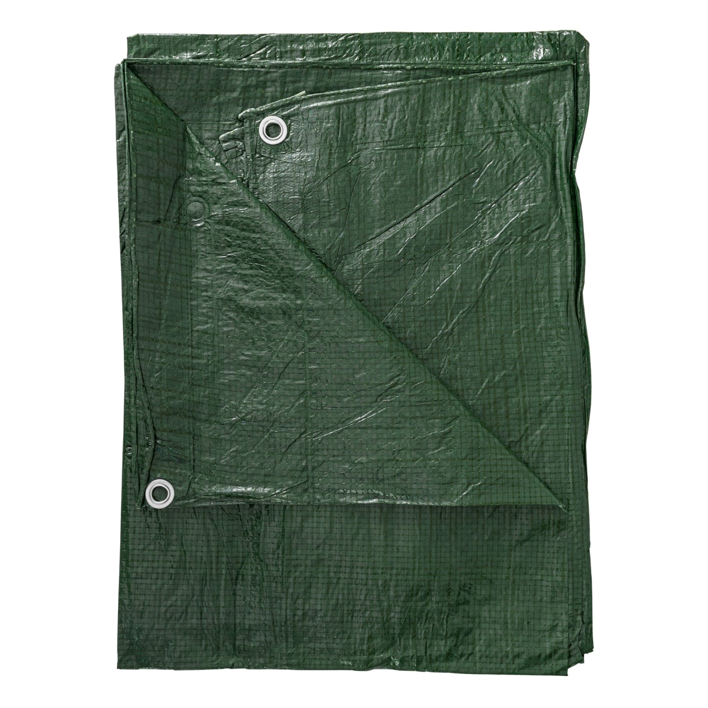Green Tarpaulin Sheet 50GSM Lightweight Tarp + 10 Bungee Balls Garden Camping