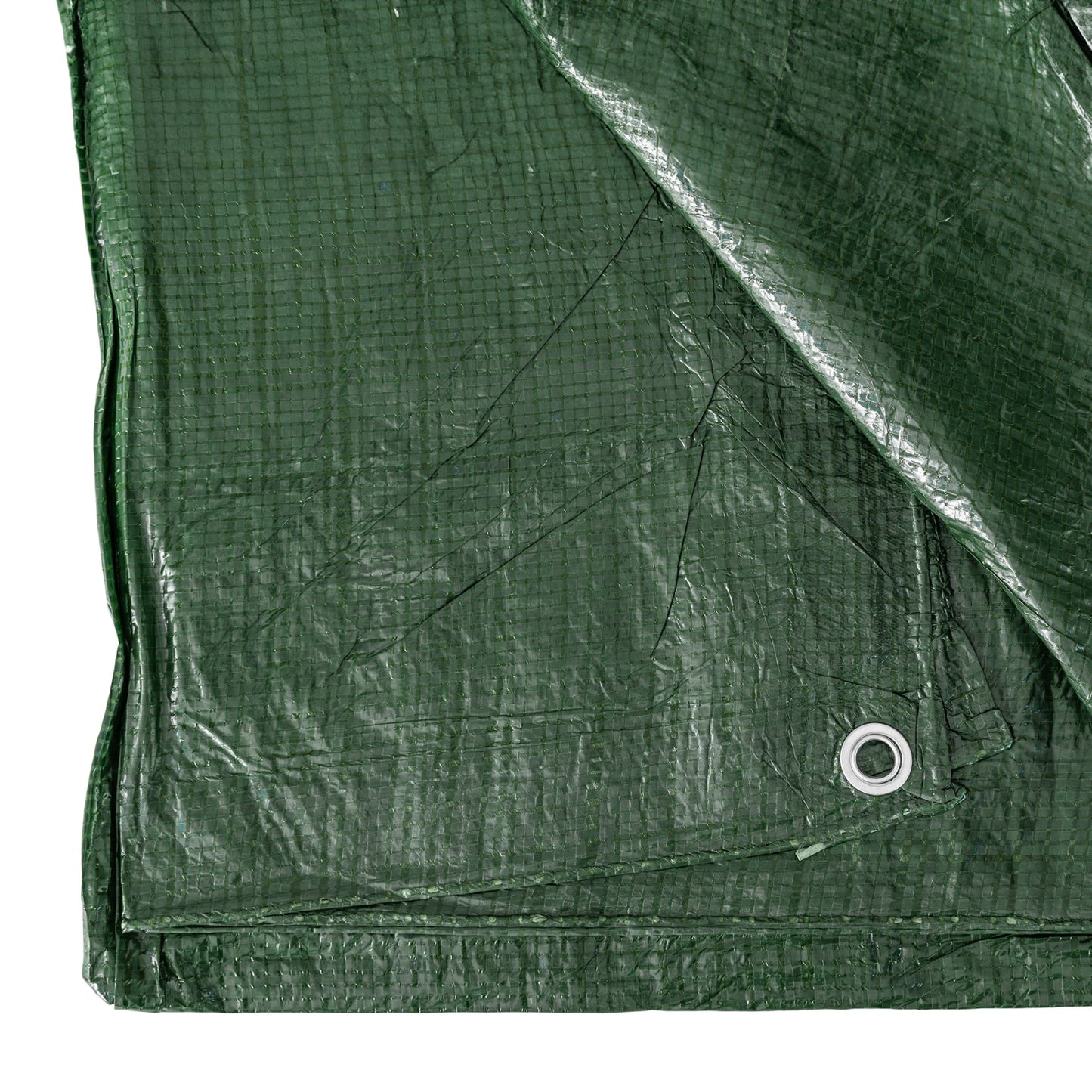 Green Tarpaulin Sheet 50GSM Lightweight Tarp + 10 Bungee Balls Garden Camping