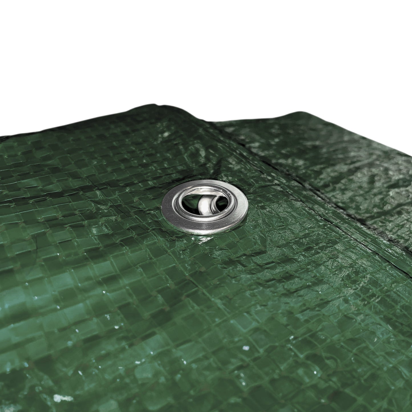 Green Tarpaulin 90GSM Heavy Duty, Waterproof Cover + 10 Bungee Balls - Durable Sheet for Garden, Trailer, Caravan, Camping, Home, Outdoor