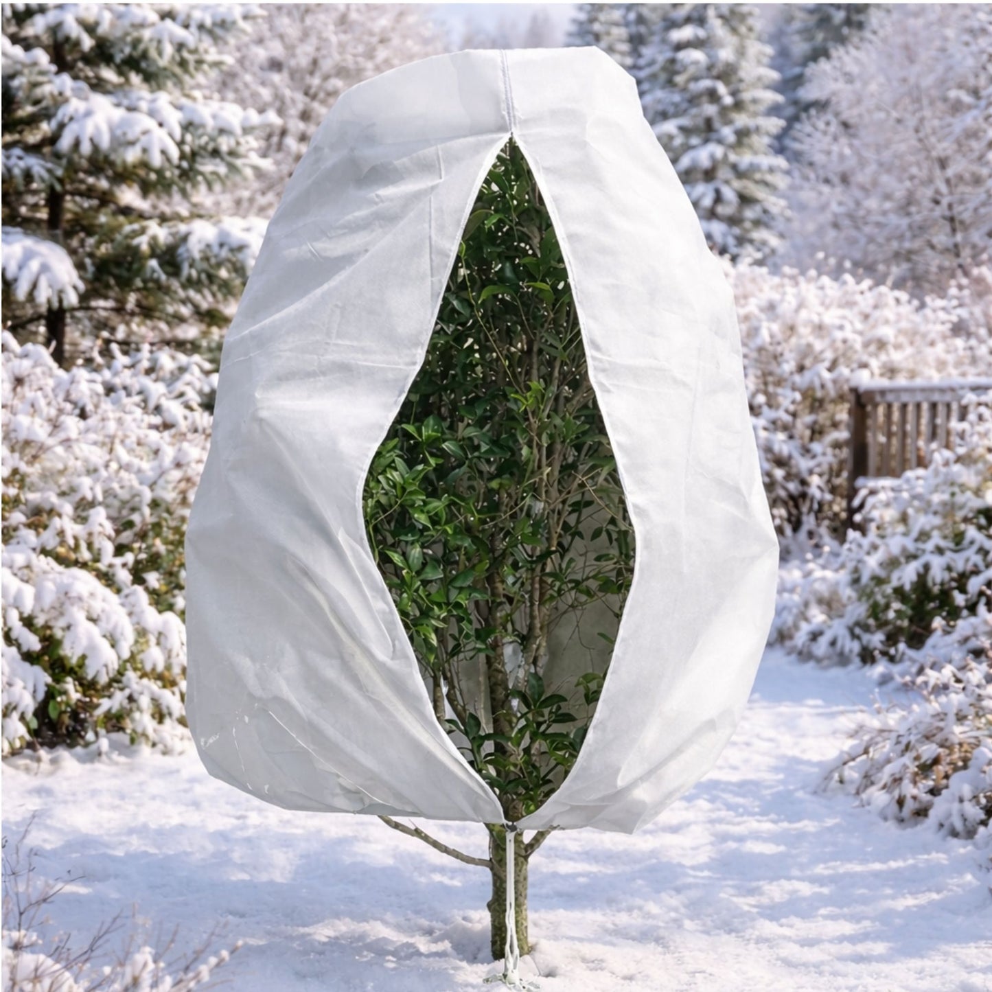 Plant Protection Cover 50GSM with Zipper & Drawstring Frost Guard Sack