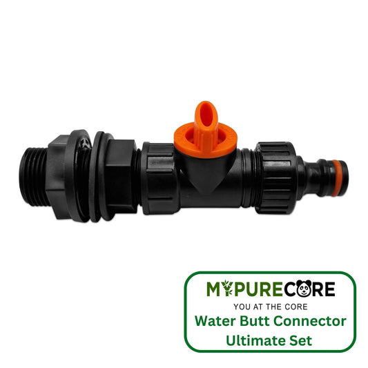 1/2" Water Butt Connector Ultimate Set - Control Water Flow with Built-in Valve and Secure Thread Connection with Additional Washer - Perfect for Water Butts and Storage Tanks.