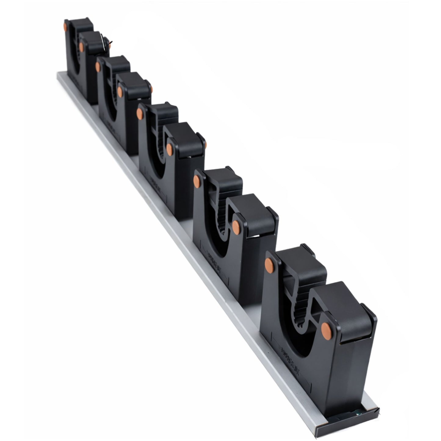 Tool Holder Wall Mount Aluminium Rail Gripper Storage Rack 3 or 5 Handles