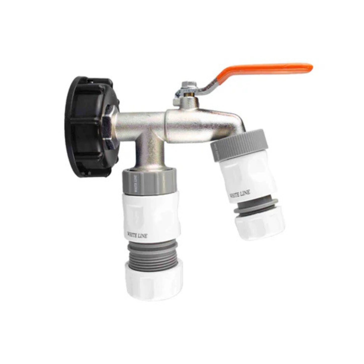 IBC Tank Tap Adapter Kit S60x6 | Metal Ball Valve & Hose Connectors for 2" Outlet