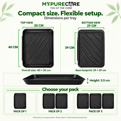 Tray Mat Rectangular Multi-Purpose Plastic – 40 x 30 x 3.5cm
