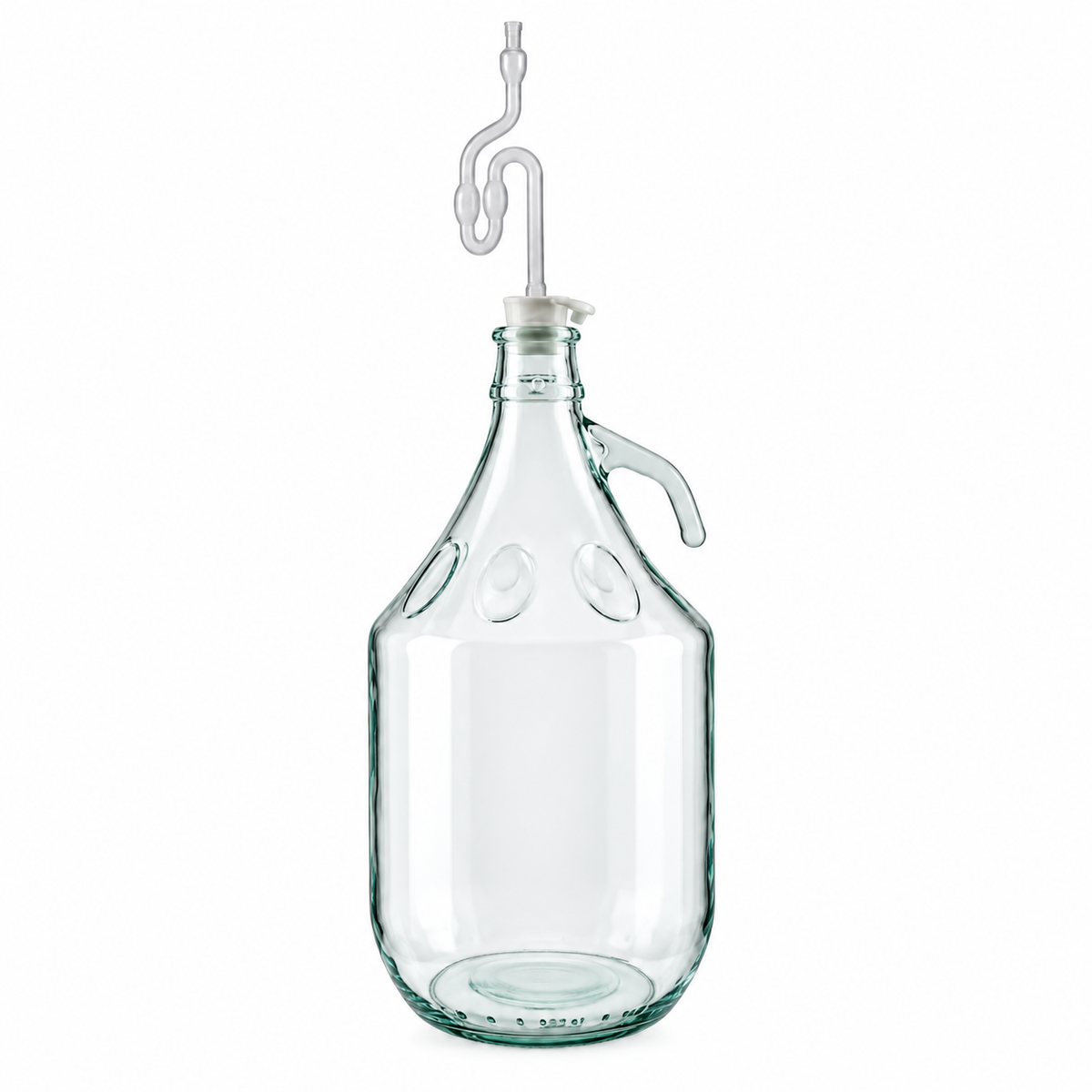 Home Brew Fermenter 30L Bucket & 5L Glass Demijohn with Handle & Airlock Tube Kit