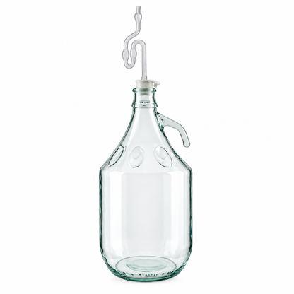 Home Brew Fermenter 30L Bucket & 5L Glass Demijohn with Handle & Airlock Tube Kit