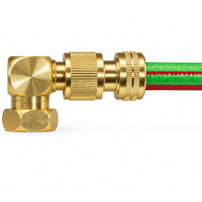 Brass 90 Degree Elbow Connector 3/4" BSP Female with 1/2" Hose Quick Connect Kit