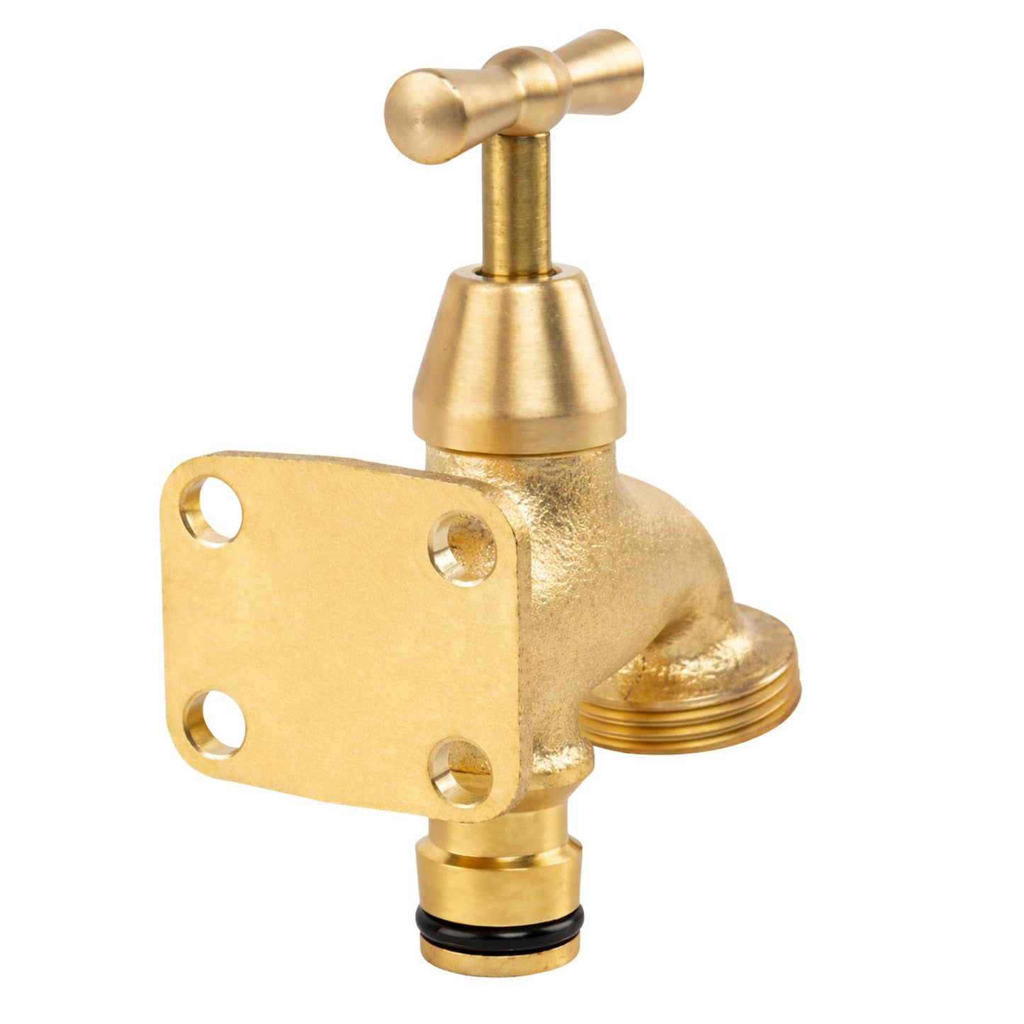 Brass Bib Tap 3/4" BSP Thread - Garden Tap with Quick Connect Inlet Outdoor