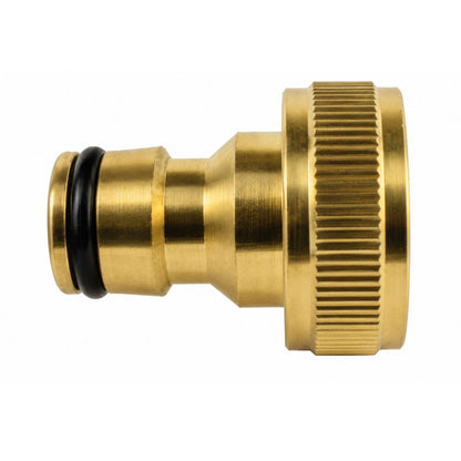 Double Tap Connector with Valve & Snap On Male 3/4" BSPF Brass Set