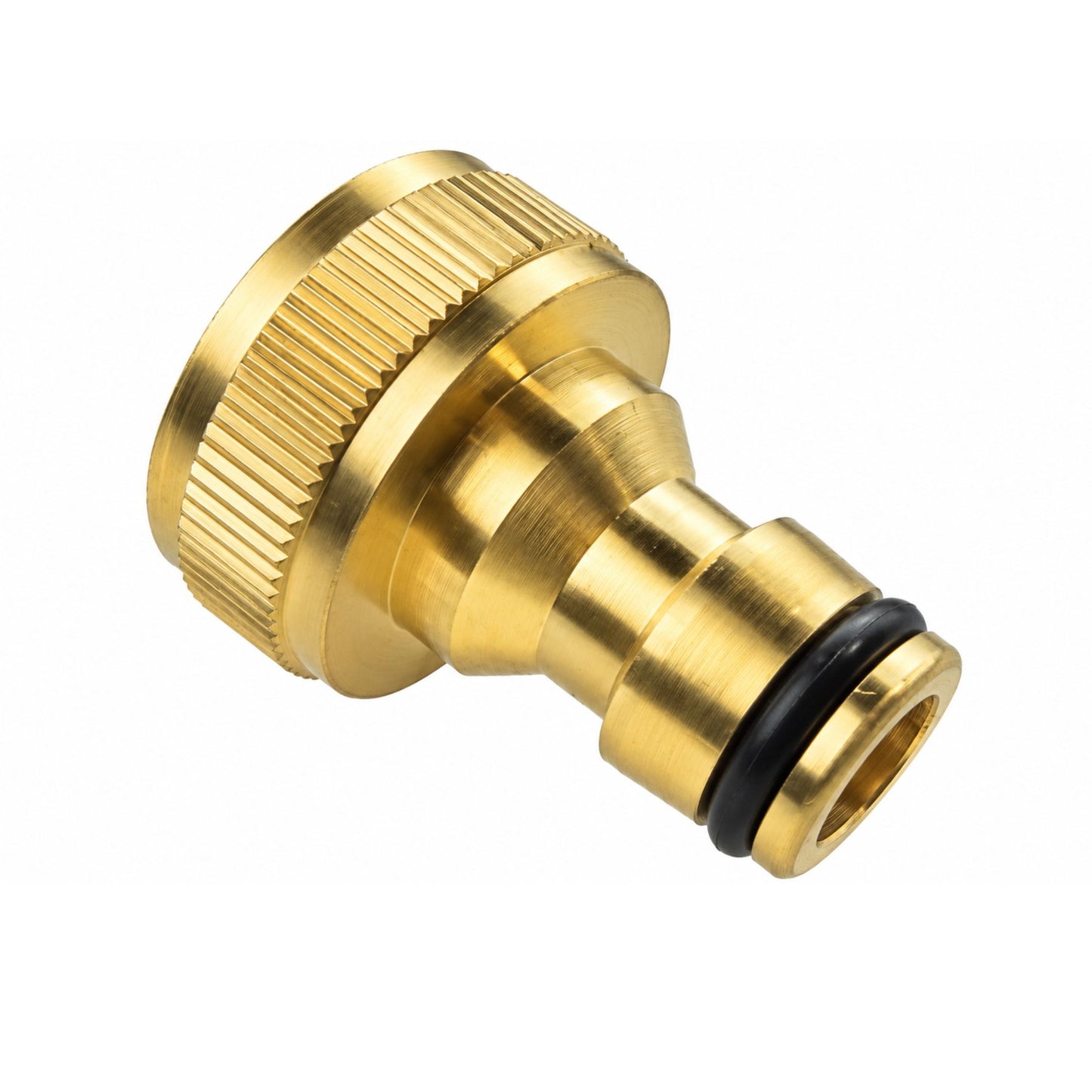 Double Tap Connector with Valve & Snap On Male 3/4" BSPF Brass Set