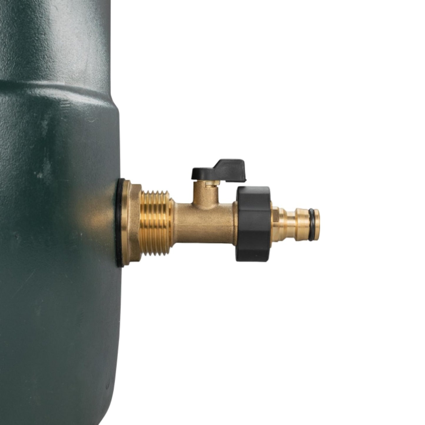 Solid Brass Water Butt Outlet Connector Threaded Adaptor with Washers, Nut & PTFE Tape for Rain Barrels, Tanks & Water Storage Systems