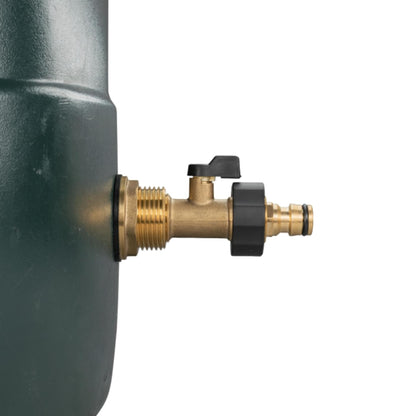 Solid Brass Water Butt Outlet Connector Threaded Adaptor with Washers, Nut & PTFE Tape for Rain Barrels, Tanks & Water Storage Systems