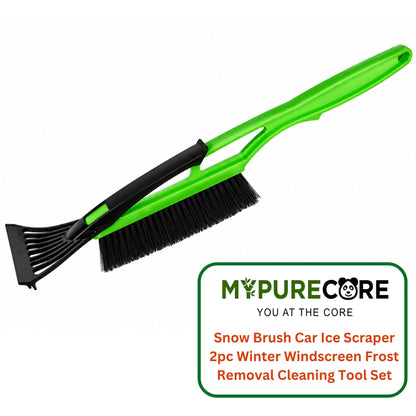Snow Brush Ice Scraper Windscreen Car Window Frost De-Icer Winter Black Green Handheld