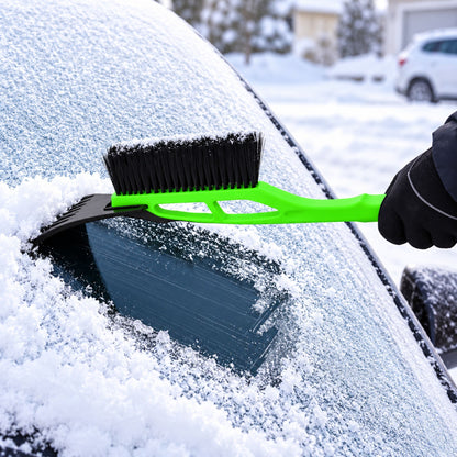 Snow Brush Ice Scraper Windscreen Car Window Frost De-Icer Winter Black Green Handheld