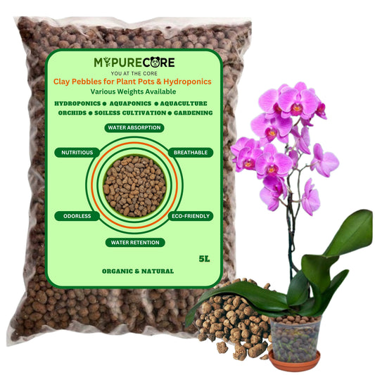 Clay Pebbles for Plant Pots & Hydroponics - 5L