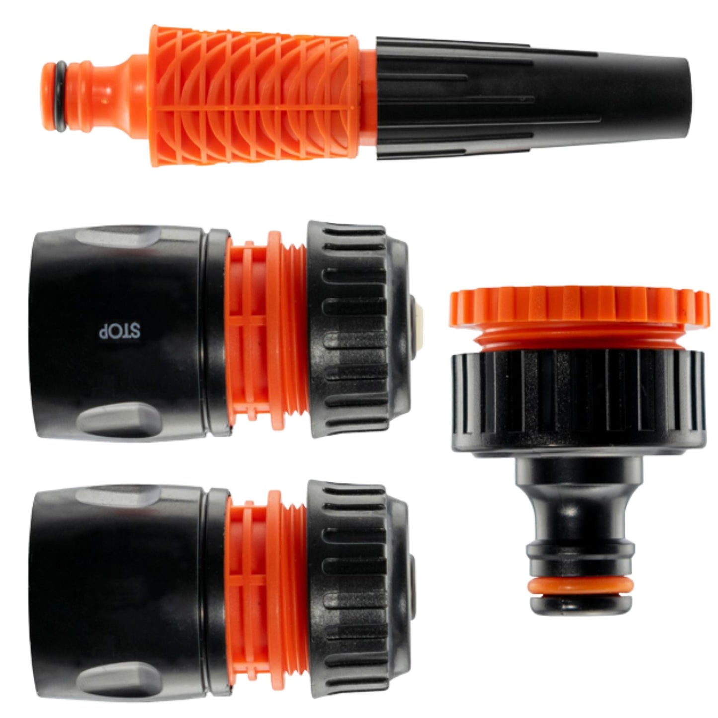 Premium Black Carbon Plus Garden Hose Pipe with 4-Piece Watering Connector Kit – Heavy Duty Anti-Kink UV Resistant Flexible Garden Hose for Watering, Car Washing & Outdoor Use