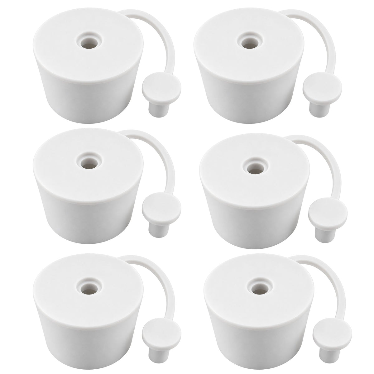 Demijohn Bung Airlock Cap 32mm White Rubber Fermentation Stopper Home Brew Wine 1-10 Pack