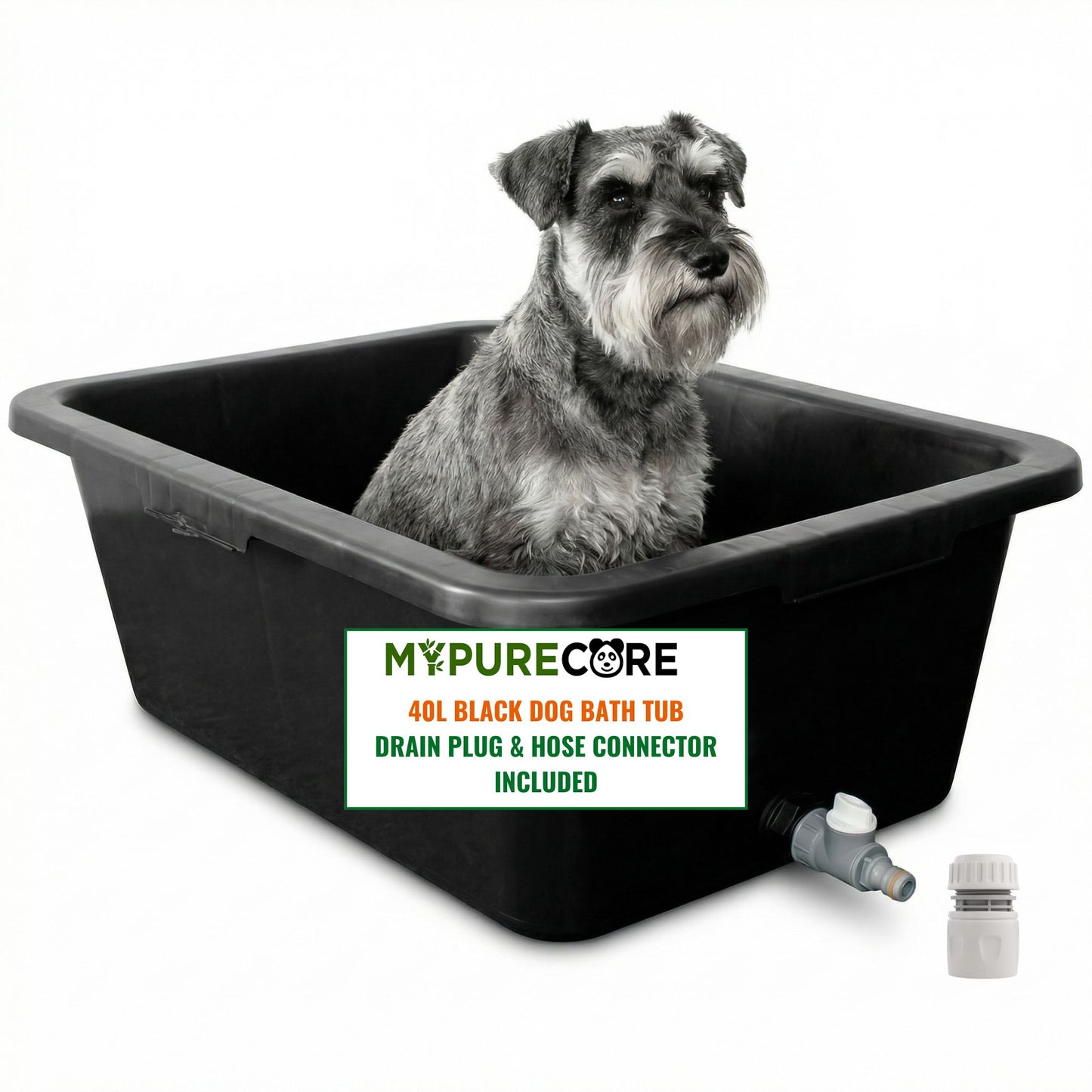 Dog Bath Tub Pet Bath Pool with Drain Plug and Hose Connector Durable Plastic Dog Washing Tub for Indoor Outdoor Use Pet Grooming Cooling Pool Easy Clean Multi Purpose Design