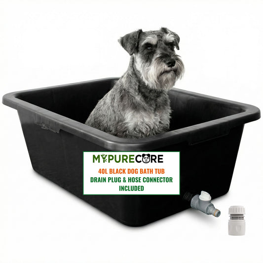 Dog Bath Tub Pet Bath Pool with Drain Plug and Hose Connector Durable Plastic Dog Washing Tub for Indoor Outdoor Use Pet Grooming Cooling Pool Easy Clean Multi Purpose Design