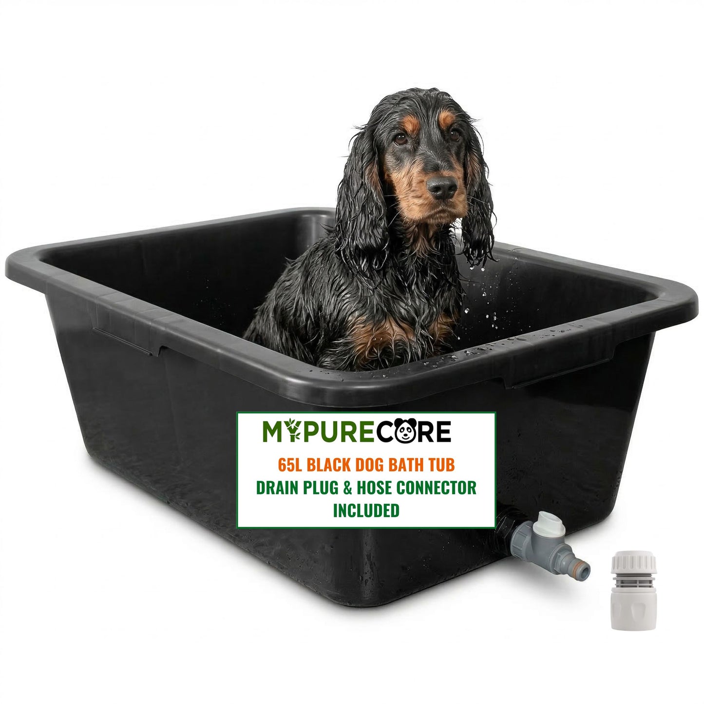 Dog Bath Tub Pet Bath Pool with Drain Plug and Hose Connector Durable Plastic Dog Washing Tub for Indoor Outdoor Use Pet Grooming Cooling Pool Easy Clean Multi Purpose Design