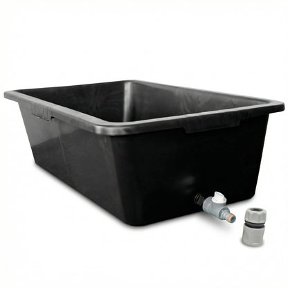 Heavy Duty 90L Dog Bath Tub Pet Washing Pool with Drain Plug and Hose Connector Large Plastic Dog Wash Tub for Indoor Outdoor Grooming Cooling Pool Multi Colour