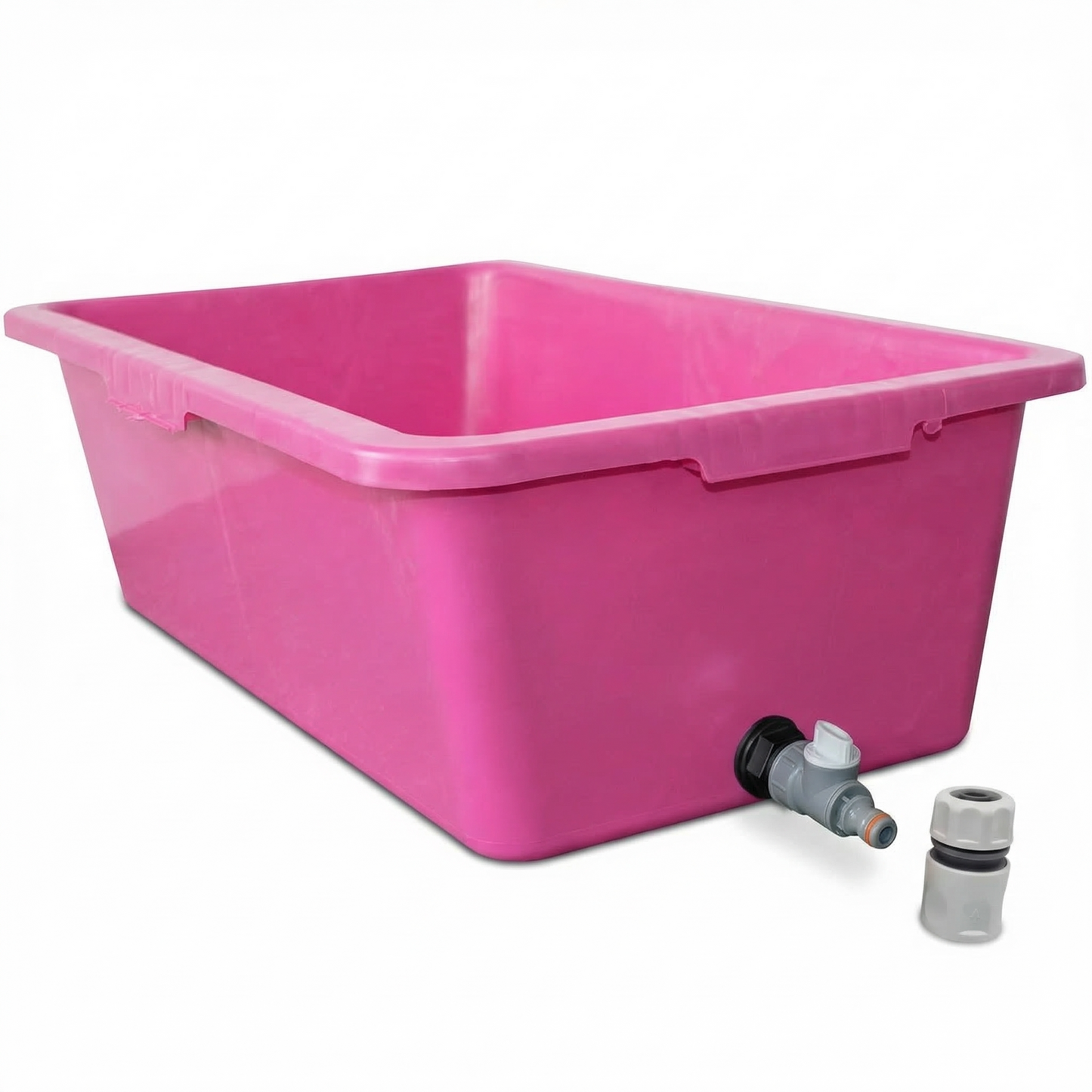 Heavy Duty 90L Dog Bath Tub Pet Washing Pool with Drain Plug and Hose Connector Large Plastic Dog Wash Tub for Indoor Outdoor Grooming Cooling Pool Multi Colour