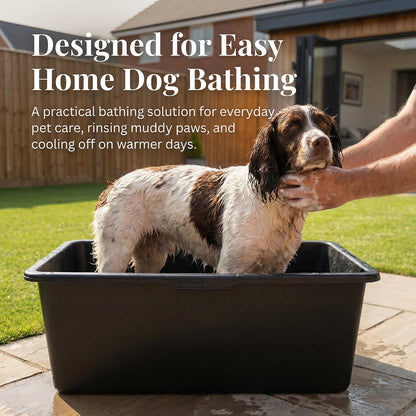 Heavy Duty 90L Dog Bath Tub Pet Washing Pool with Drain Plug and Hose Connector Large Plastic Dog Wash Tub for Indoor Outdoor Grooming Cooling Pool Multi Colour