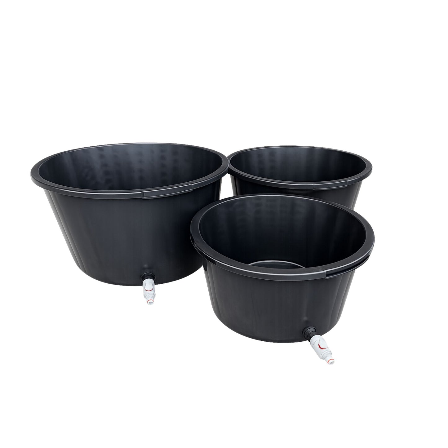 Round Dog Bath Tub with Drain Plug Heavy Duty Pet Washing Pool for Small Medium Large Dogs Durable Plastic Bath for Indoor Outdoor Use (45L / 65L / 90L)