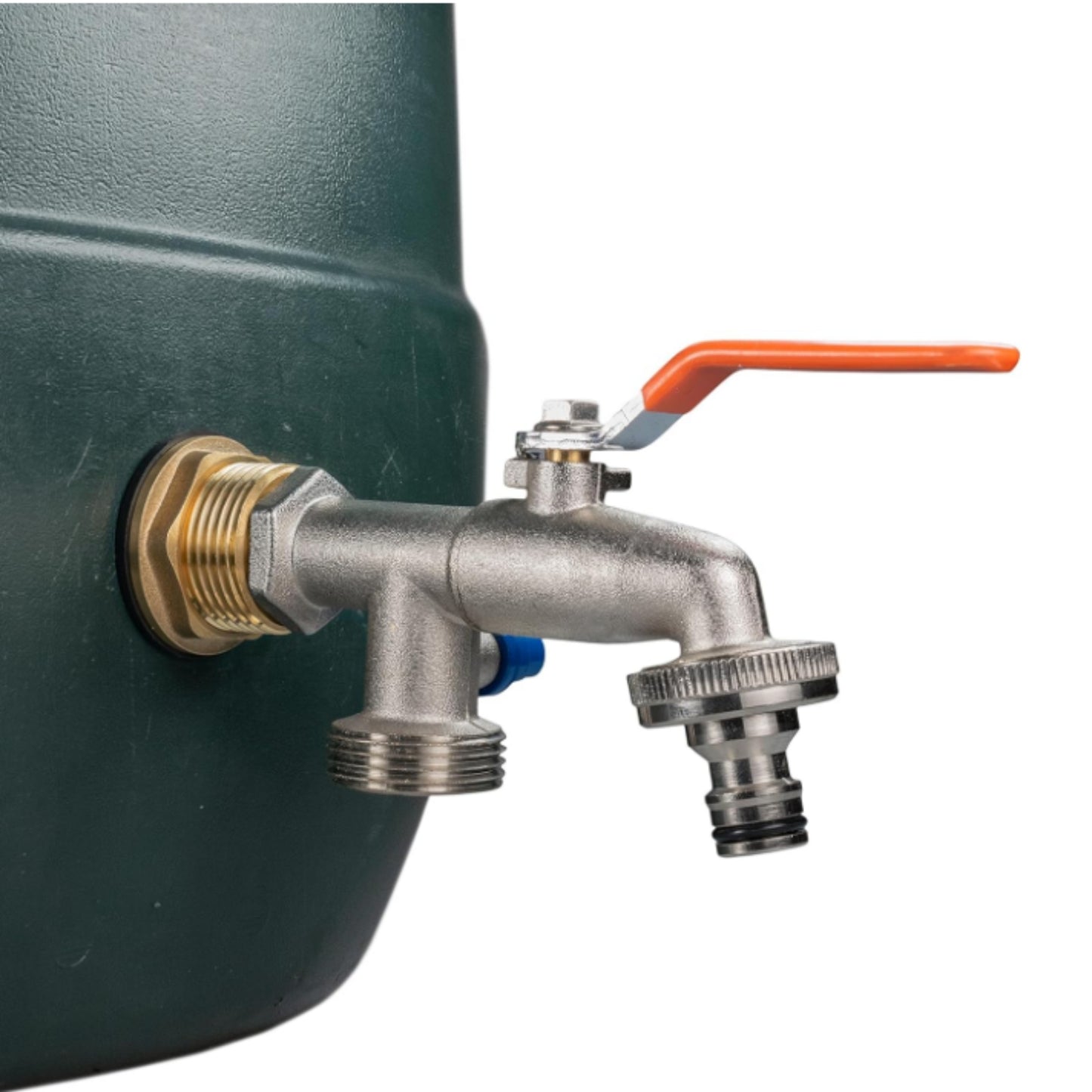 Water Butt Brass Kit 3/4" BSP to 1/2" – Heavy-Duty Brass Tank Connector with PTFE Tape & Lever Tap Options – Rainwater Harvesting, Barrels & IBC Containers