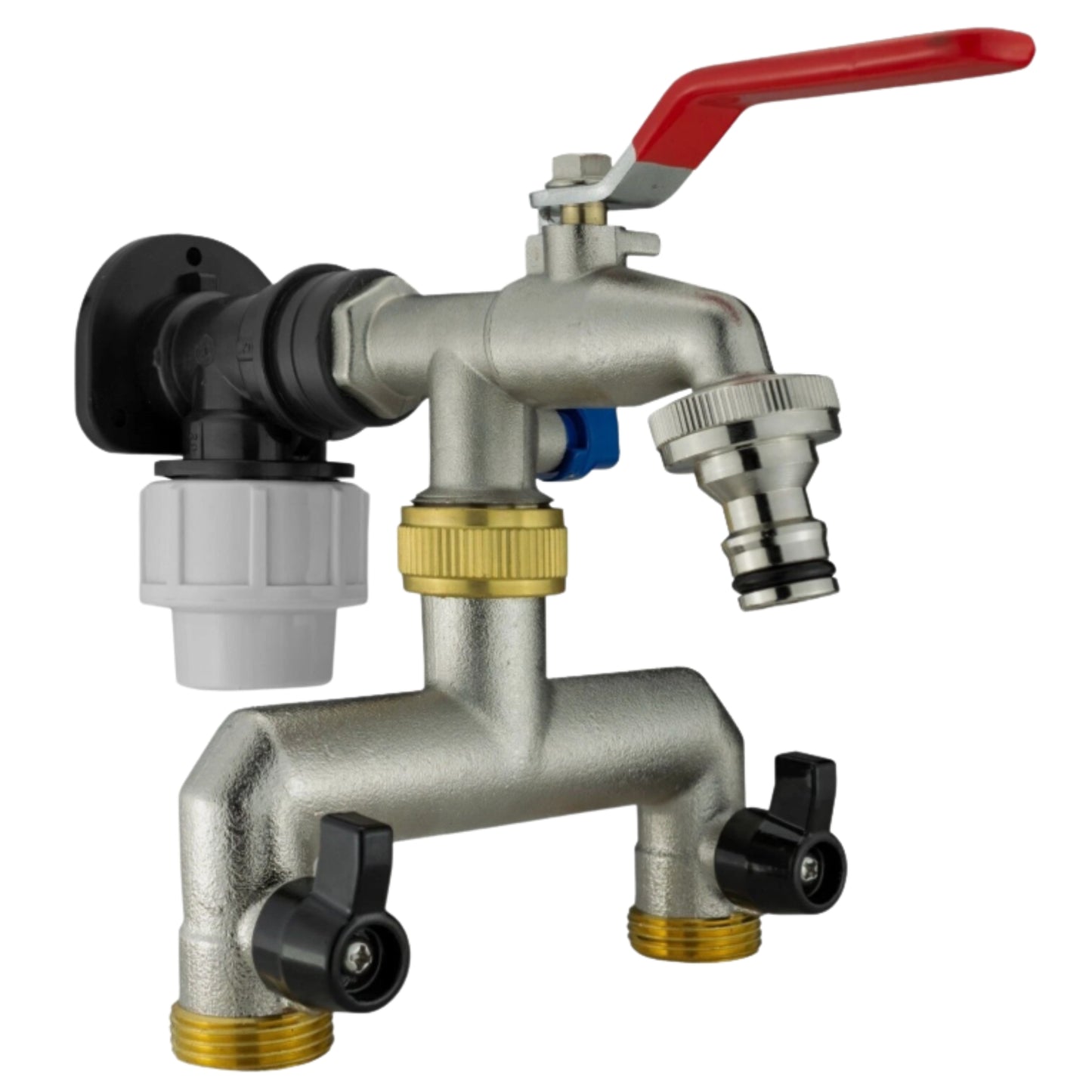 MDPE Wall Flange Plate + Compatible Quick Connect Tap Kits Fitting 20mm/25mm