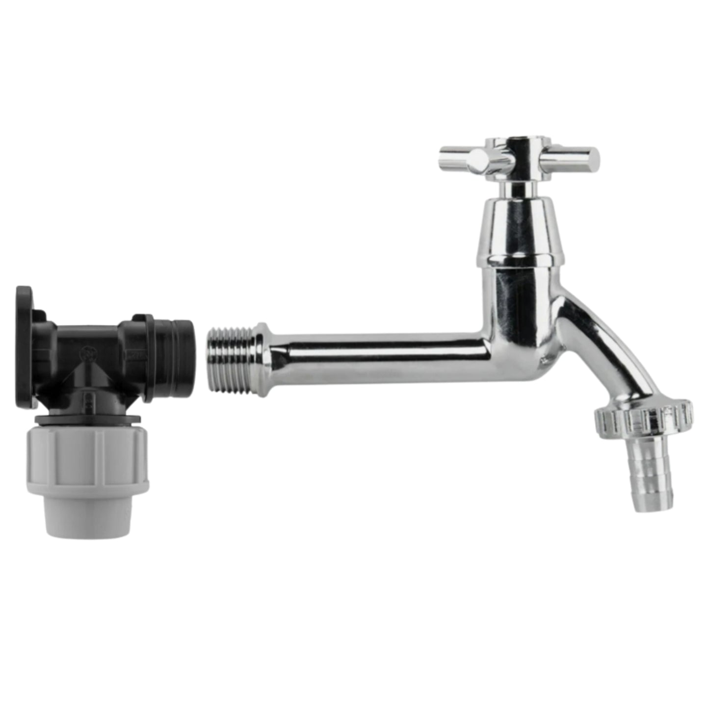 MDPE Wall Flange Plate + Compatible Quick Connect Tap Kits Fitting 20mm/25mm