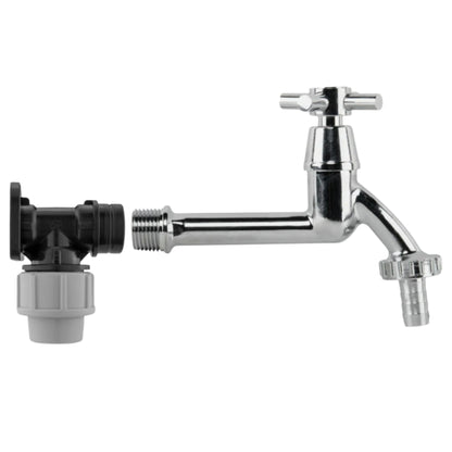 MDPE Wall Flange Plate + Compatible Quick Connect Tap Kits Fitting 20mm/25mm