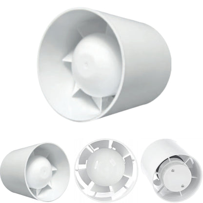 Quiet 100mm In-Line Extractor Fan – High Airflow Bathroom Ventilation Fan for Ducting, 100 m³/h, IPX2 Rated, Durable ABS Housing – Perfect for Toilet, Kitchen, Home & Office