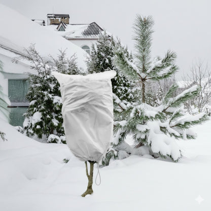 Winter Plant Protection Hood Cover 50GSM Fleece Frost Sack Drawstring