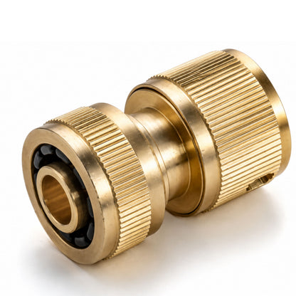 3 Way Brass Garden Hose Splitter with Valves & 3 Female Quick Connect Hose Fittings Kit