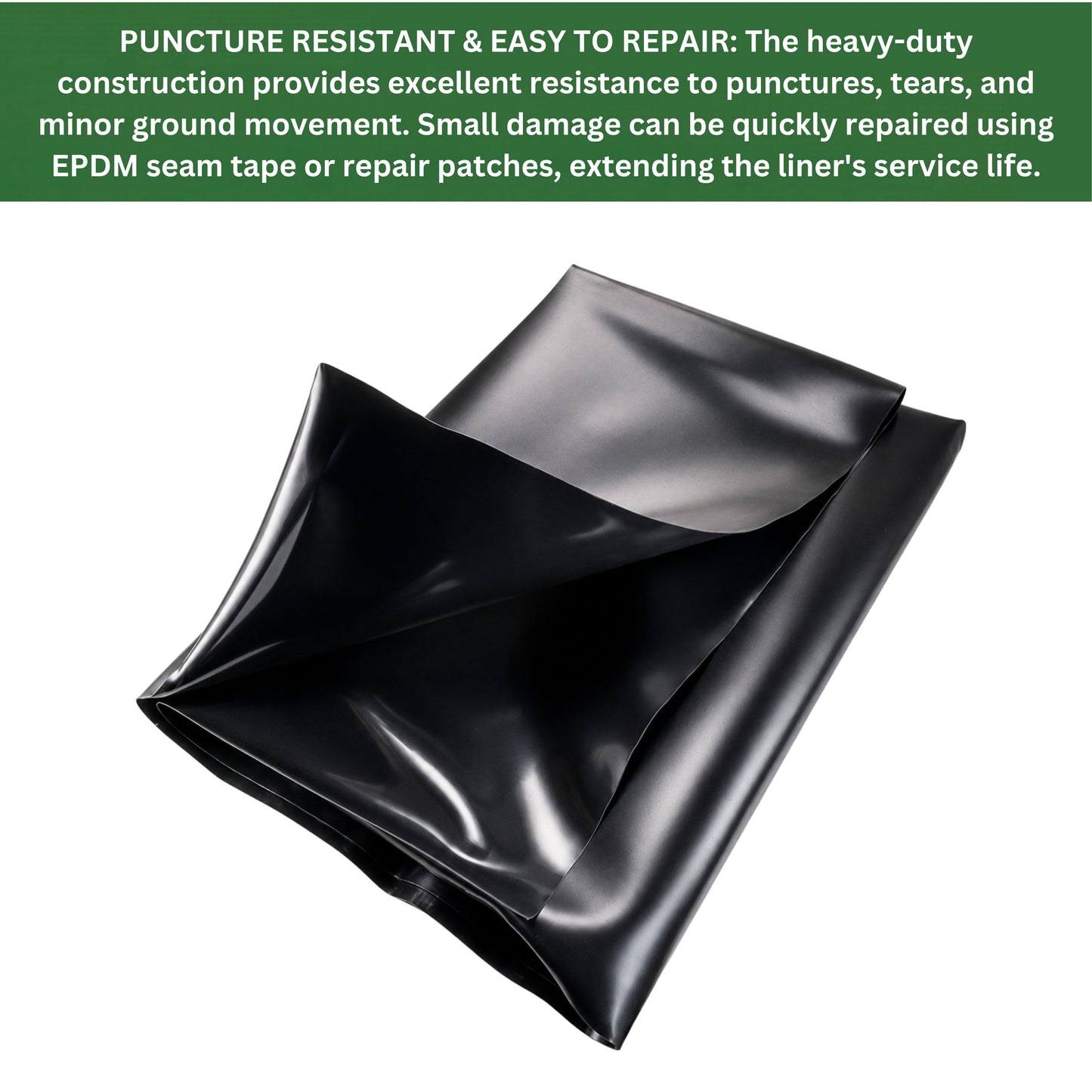 Pond Liner EPDM Rubber Heavy Duty Waterproof 900GSM & Underlay Set Fish Pond Water Feature