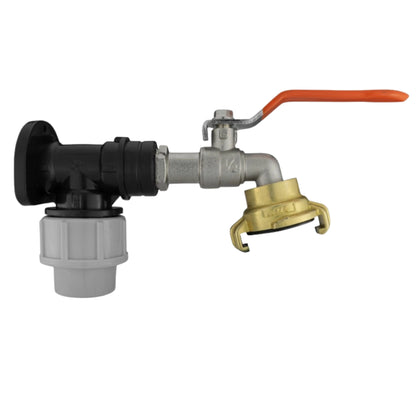 MDPE Wall Flange Plate + Compatible Quick Connect Tap Kits Fitting 20mm/25mm