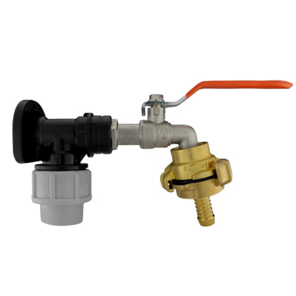 MDPE Wall Flange Plate + Compatible Quick Connect Tap Kits Fitting 20mm/25mm