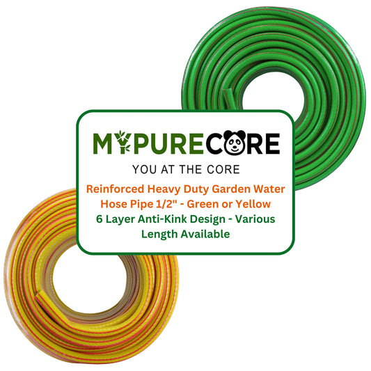 Reinforced Heavy Duty Garden Water Hose Pipe 1/2" – 6 Layer Anti-Kink Design