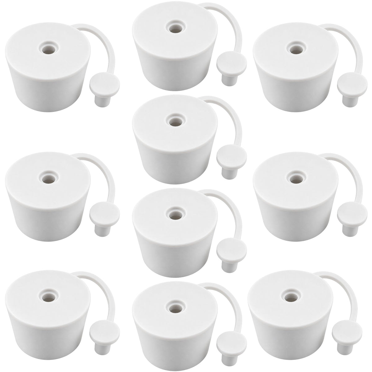 Demijohn Bung Airlock Cap 32mm White Rubber Fermentation Stopper Home Brew Wine 1-10 Pack