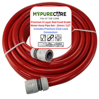 Food Grade Water Hose 10mm & 12mm - Hot & Cold Water Pipe Caravan, Boat & Garden