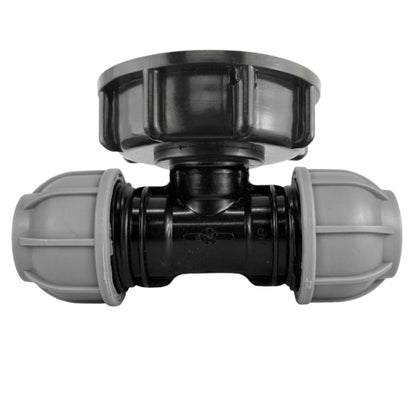 Water Tank Adapter IBC S60x6 to MDPE Pipe 20mm/25mm/32mm - Straight, Elbow, Tee