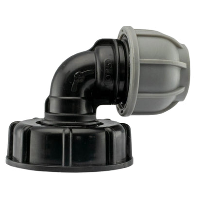 Water Tank Adapter IBC S60x6 to MDPE Pipe 20mm/25mm/32mm - Straight, Elbow, Tee