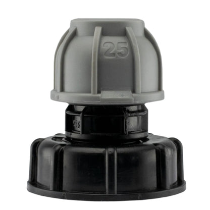 Water Tank Adapter IBC S60x6 to MDPE Pipe 20mm/25mm/32mm - Straight, Elbow, Tee