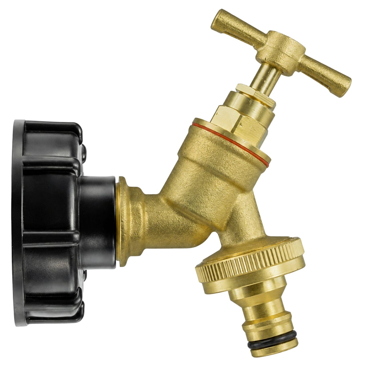IBC Tank Adapter Hose Connector S60X6 - Brass Garden Tap Quick Connector + Female Tap Connector & PTFE Tape