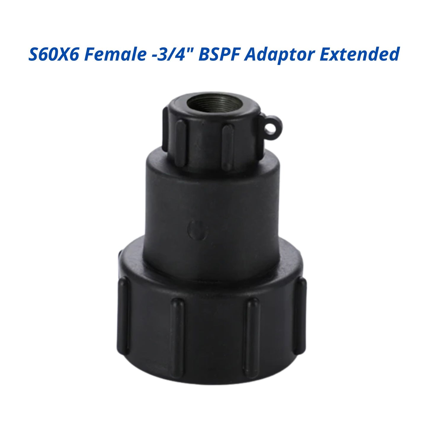 IBC Adapter S60x6 BSP MDPE Fittings 3/4" Extended Adaptor - Tee, Straight, Elbow 25mm & 32mm
