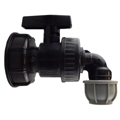 Water Tank Adapter IBC S60x6 to MDPE Pipe 20mm/25mm/32mm - Straight, Elbow, Tee