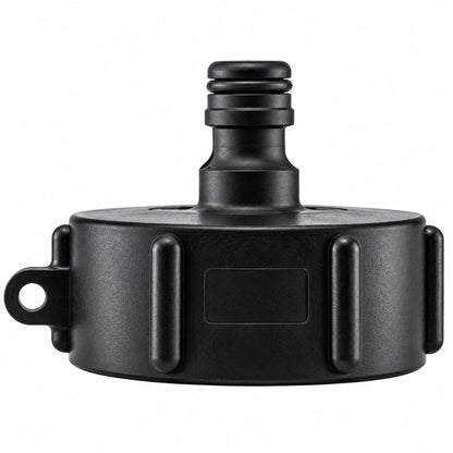 IBC 2" S60X6 Thread Black Cap Hose Connector Snap on Male Adaptor Tank Fitting