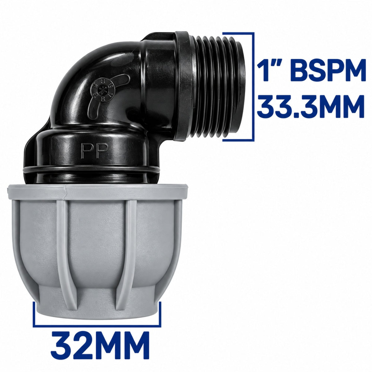 IBC 6 inch Tank Lid 155mm Vented Cap MDPE Pipe Connector 25mm 32mm Straight Elbow Kit