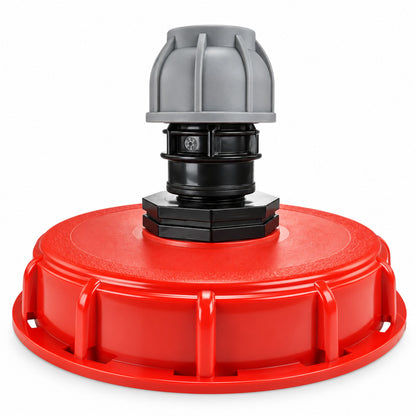 IBC 6 inch Tank Lid 155mm Vented Cap MDPE Pipe Connector 25mm 32mm Straight Elbow Kit